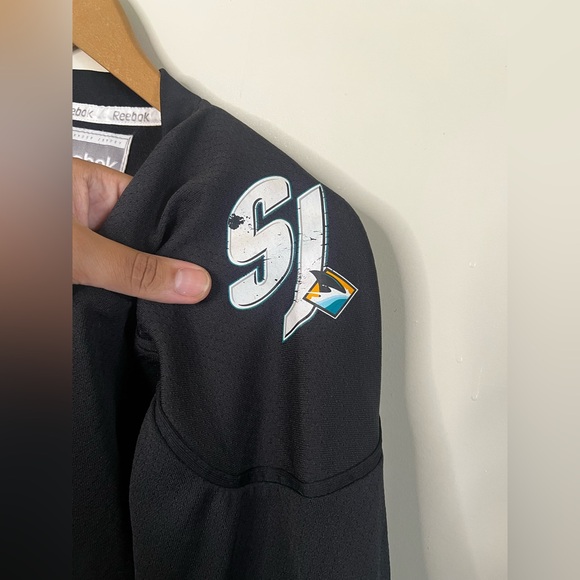 Vintage Reebok San Jose Sharks NHL Hockey Jersey Size Youth L / XL *FLAWS* - Picture 4 of 9